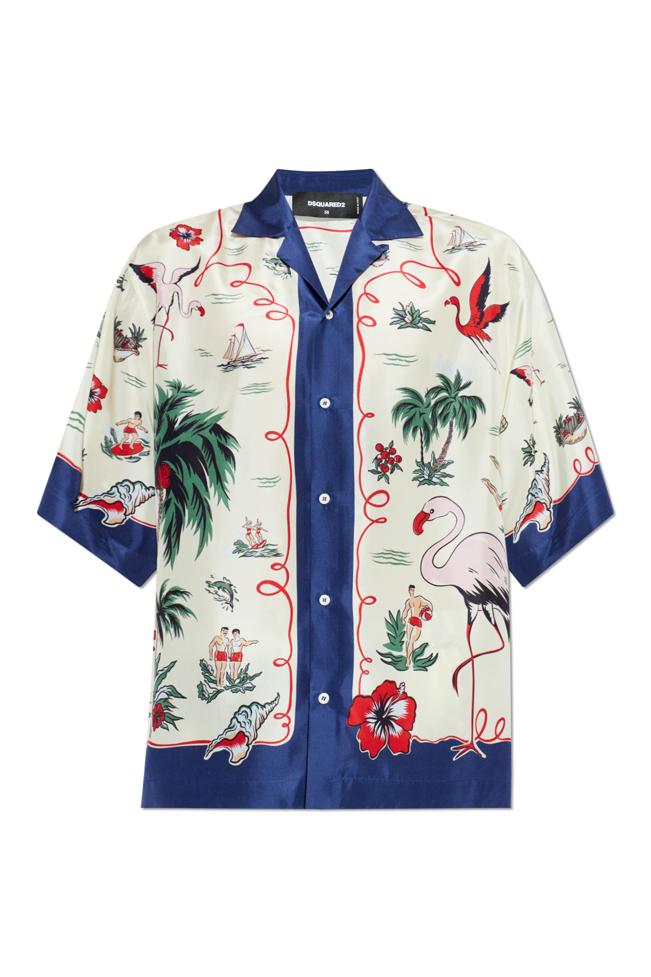 Dsquared2 Silk short-sleeve shirt | Men's | Vitkac